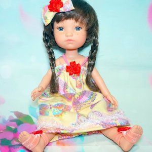 Baby Doll Hair Color Brunette with Braids Vinyl Re